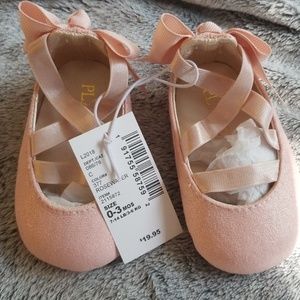 The children's place ballet slippers  size 0 to 3